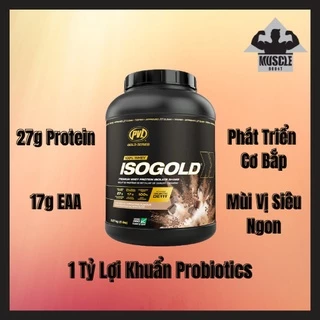 PVL IsoGold 5lbs ISO GOLD Whey 100% Isolate sữa hỗ trợ tăng cơ vị siêu ngon