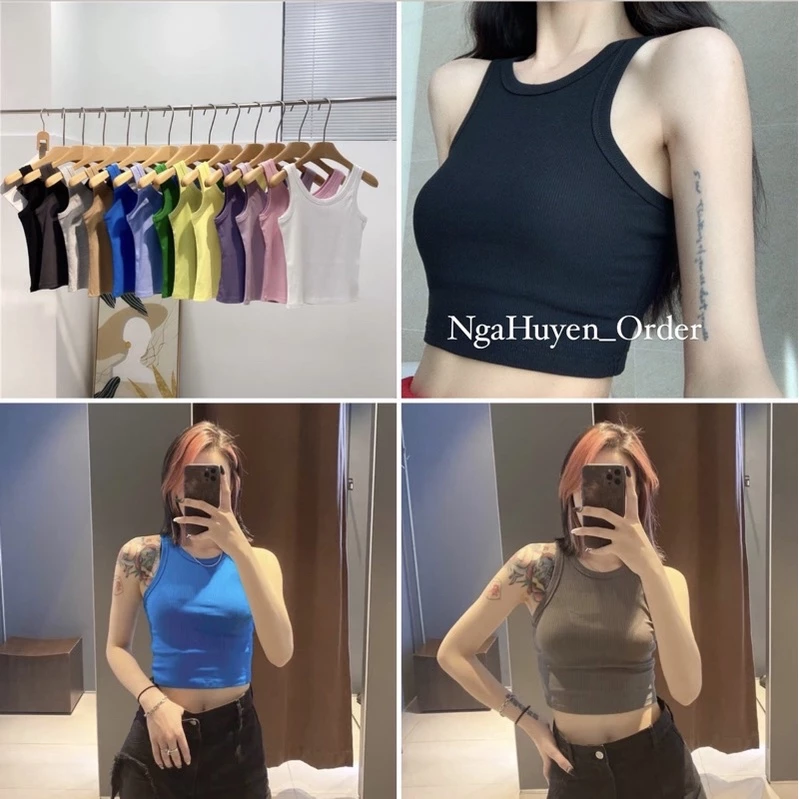 Áo 3 lỗ Sunny Top trendy nhiều màu chất bo gân