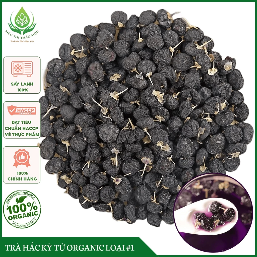 ✅[HÀNG LOẠI 1] Hắc Kỷ Tử (Kỳ Tử Đen) Tây Tạng Sấy Khô Quả To Sáng Mắt Đẹp Da Chống Lão Hóa