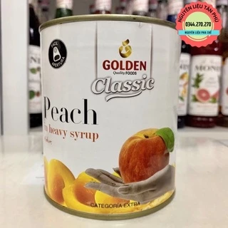 Đào ngâm Golden Classic - Lon 820gr (Miếng to, giòn)