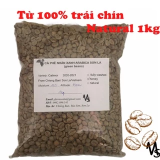 Cà phê hạt nhân xanh chưa rang arabica Sơn La natural 1 kg