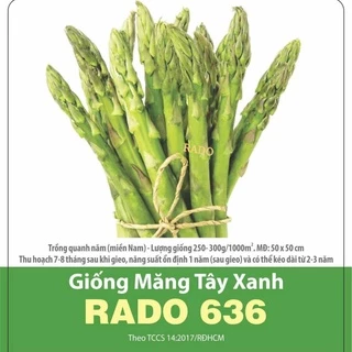 Hạt giống Măng tây xanh Rado 636 (0.5g) Rạng Đông | VTNN Cần Thơ