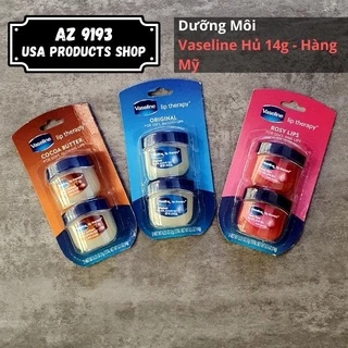 Dưỡng môi Vaseline 7g/ hủ, Hàng Mỹ - Làm Lành Vết Rạn Môi, Chông Nứt Né Môi, Chống Bong Tróc Da Môi - Az 9193