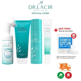 [Combo 10%] chăm sóc da Dr. Lacir 4 sản phẩm dành cho da dầu mụn DR128