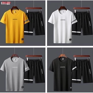 Đồ bộ nam chất thun lạnh mẫu in chữ đơn giản phiên bản Hàn Quốc kiểu dáng slim fit hot trend 2022 DB06