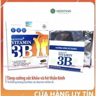 Vitamin 3b medstand_Bổ sung vitamin B1,B6,B12 có thêm đông trùng hạ thảo giúp cơ thể khỏe mạnh,giảm mệt mỏi