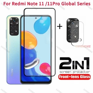 Kính Cường Lực 2 Trong 1 Bảo Vệ Ống Kính Máy Ảnh Cho Xiaomi Redmi Note 11 11s Note11 Pro + 5G Gobal