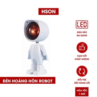 Đèn hoàng hôn robot 16 màu HSON, chụp ảnh quay video livetream Tiktok sống ảo, đèn chiếu cầu vồng phi hành gia