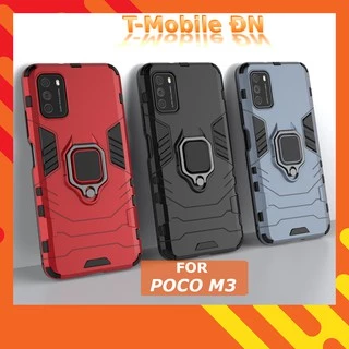 Ốp lưng Xiaomi Poco M3 🔥 𝐅𝐑𝐄𝐄 𝐒𝐇𝐈𝐏 🔥 Ốp iRON MAN IRING Nhựa PC cứng viền dẻo chống sốc cho Poco M3