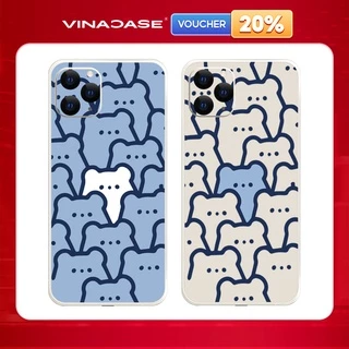 Ốp lưng Vina Case Iphone 6S/6 Plus/7G/8G/X/Xs/11/12/....Silicone TPU dẻo viền vuông bảo vệ camera hình Icon Gấu