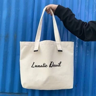 Túi tote túi vải canvas Lunatic Devil phong cách Hàn quốc