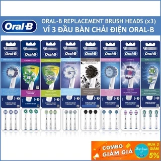 Vỉ 2, set 3 Đầu Bàn Chải Điện Oral-B Braun - Đủ loại đầu thay thế bàn chải Oral-B cho người lớn và trẻ em