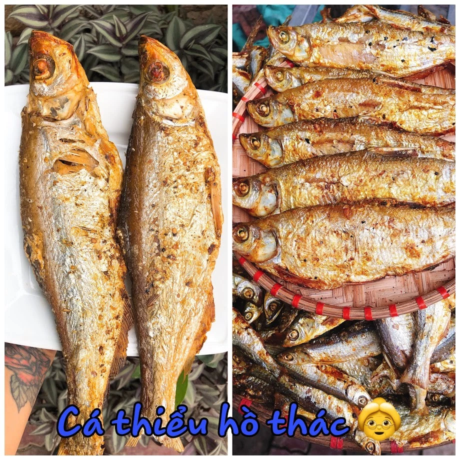 CÁ THIỂU + CÁ NGÃO HỒ THÁC BÀ SẤY KHÔ 1KG (hand made)