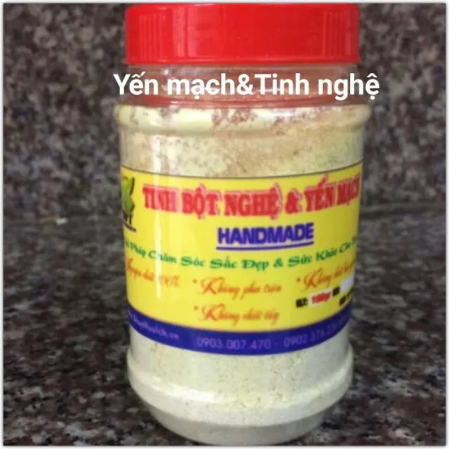 Tinh Bột Nghệ & yến mạch nguyên chất  500gr