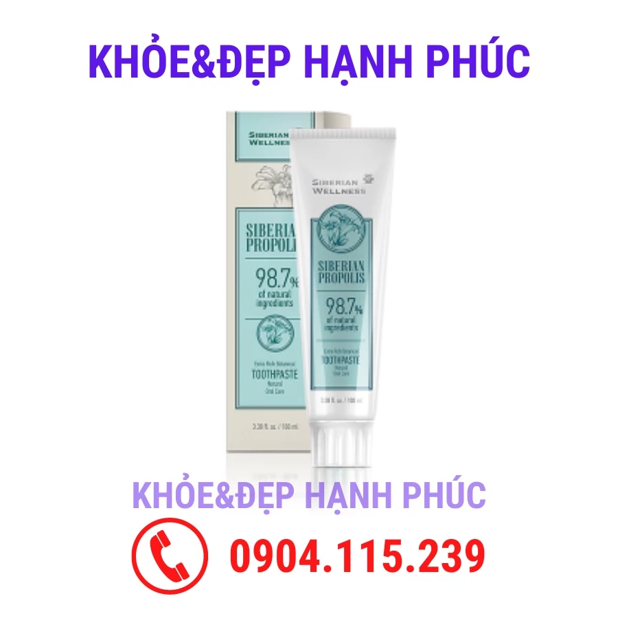 [Siêu Sale ] Kem đánh răng thảo dược "Keo ong Siberi" Siberian Propolis Extra – 100ml/hộp