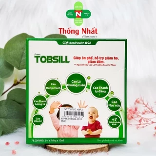 Siro Ho Super Tobsill Thảo Dược Bổ Phế, Giảm Ho Không Lo Hậu CV-19 Cho Bé Dạng Chai và Ống 100ml