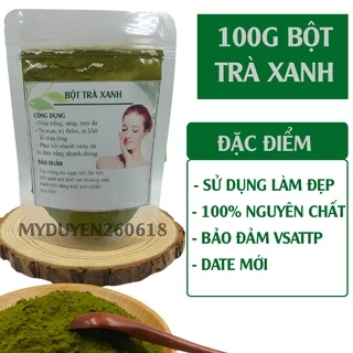 Sỉ 100g bột trà xanh đắp mặt nạ trắng da nguyên chất - mỹ phẩm Handmade