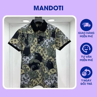 Áo phông polo nam 3D Lá form rộng áo thun cổ bẻ ngăn tay poly cotton cá sấu cao cấp PL12