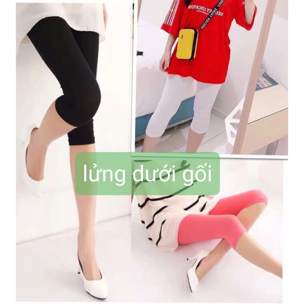 BIGSIZE Quần lửng dưới gối legging thun thái lan (hàng RAINBOW)