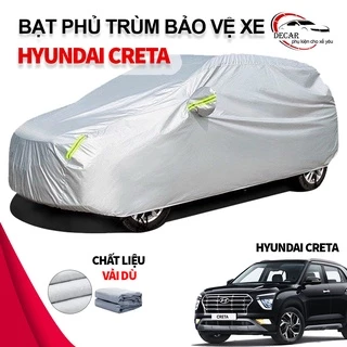 Bạt vải dù oxford bảo vệ xe ô tô, áo trùm oto chống nắng nóng, mưa cho xe HYUNDAI CRETA