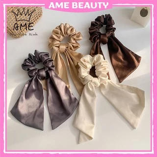 Chun buộc tóc vải dây buộc tóc nơ ruy băng Hàn Quốc Ame Beauty