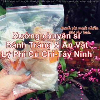 Bánh tráng dẻo muối nhuyễn sate hành phi zip