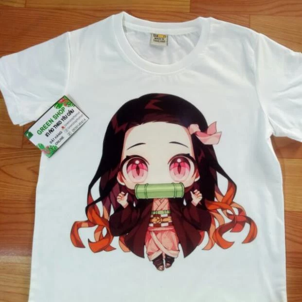 🔥DEAL SỐC🔥 (ảnh thật)  Áo Thun Chibi Nezuko  anime Kimetsu no Yaiba Vải Cotton Thái S050