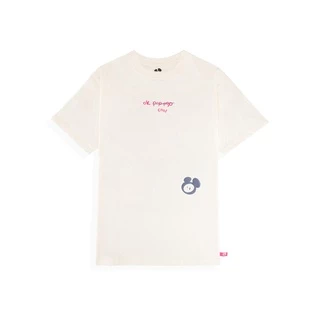 Áo Thun POPPOP BUBLLE LOGO TSHIRT CREAM/YALE BLUE