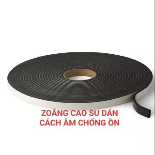 ZOĂNG CAO SU DÁN CÁCH ÂM CHỐNG ỒN RỘNG 2CM DÀY 5MM DÀI 8m14