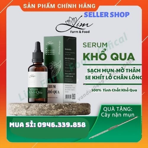 Serum khổ qua giảm mụn/serum dưỡng da Tinh Chất Khổ Qua rừng LimFarm-Giảm Mụn Mờ Thâm , Chống Lão Hóa