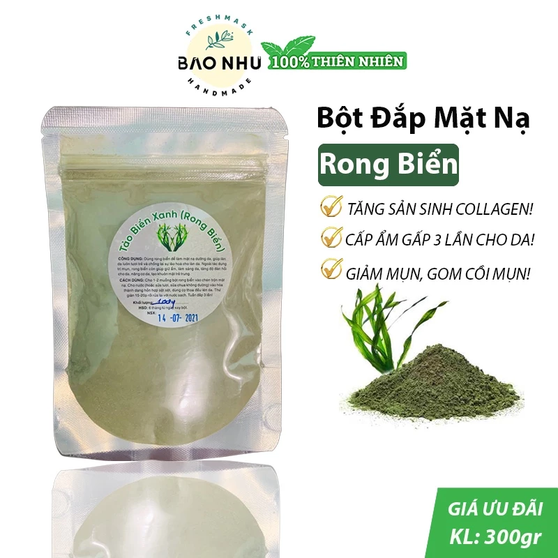 100gr Bột Rong Biển Xanh Tự Nhiên