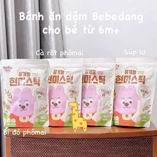 Bánh Gạo Ăn Dặm Hữu Cơ Bebedang Hàn Quốc Dễ Cầm Nắm Dễ Tan Thơm Ngon Nhiều Vị