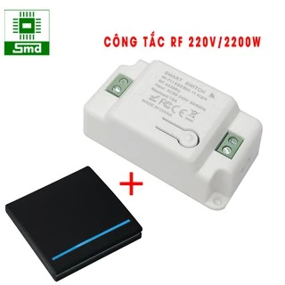 Công tắc điện Thông minh app Tuya - Wifi + RF433, app tiếng việt bật tắt qua wifi relay 10A