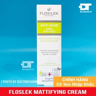 Kem kiểm soát dầu và điều tiết nhờn Floslek Anti Acne Mattifying Cream 50ml