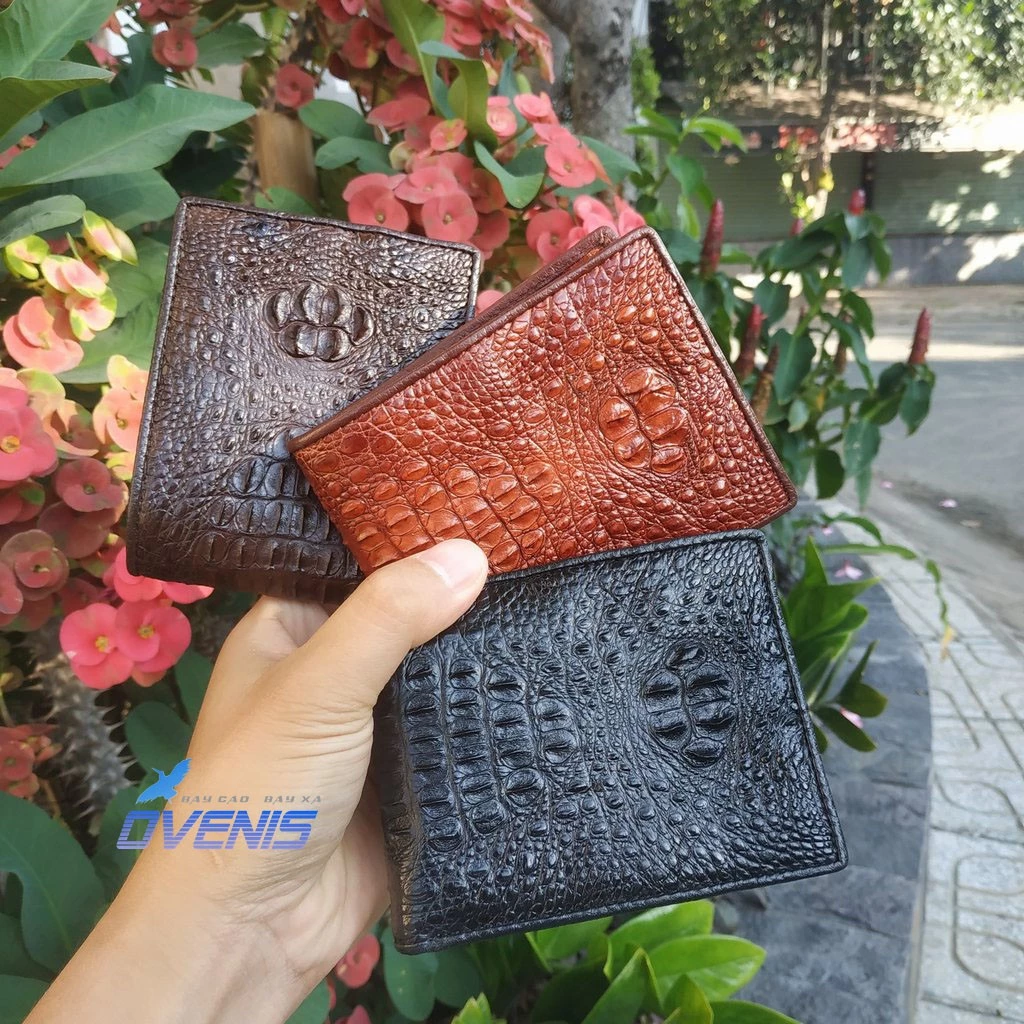 Bóp Nam Da Cá Sấu 2 Mặt Rất Đẹp. [Free Ship 70k]. Da Cá Sấu Được Kiểm Định BH Chính Hãng 12 Tháng!
