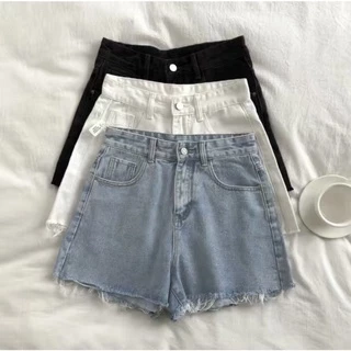 Quần Short jean/quần jean ngắn cơ bản 3 màu xanh trắng đen dành cho nữ