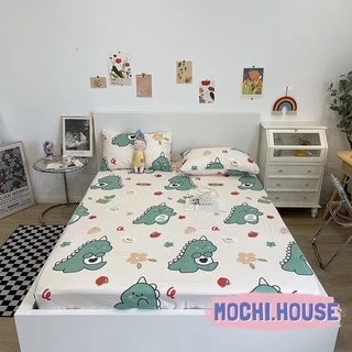 (Chat chọn mẫu) Set ga gối 3 món cotton poly Mochi.house nhiều mẫu, ga giường đẹp