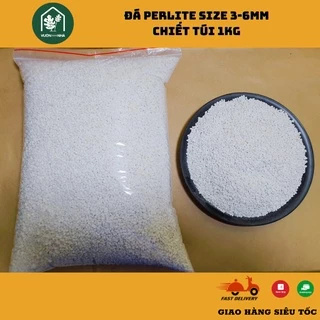 [ Ảnh Thật ] Đá Perlite Chiết Túi 1KG Size 3-6MM Chuyên Trông Sen Đá, Kiểng Lá, Phong Lan