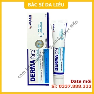 Derma forte gel (15g) azelaic acid, vitamin C - hết thâm mụn, dưỡng trắng