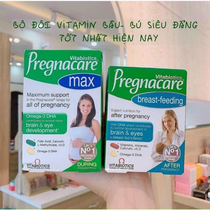 VITAMIN PREGNACARE BẦU/BÚ UK CHO MẸ BẦU, SAU SINH