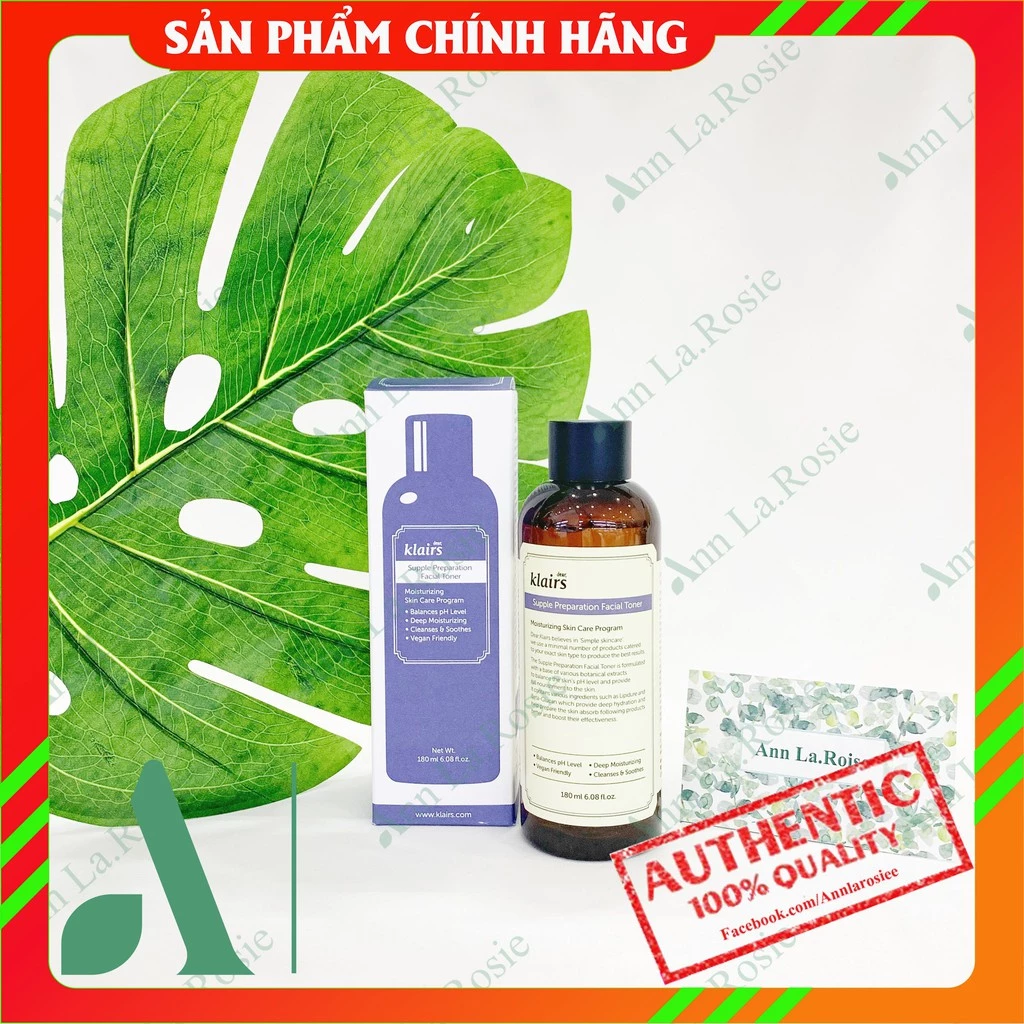 Toner Chống Viêm Dưỡng Ẩm Klairs Supple Preparation Facial 180ml