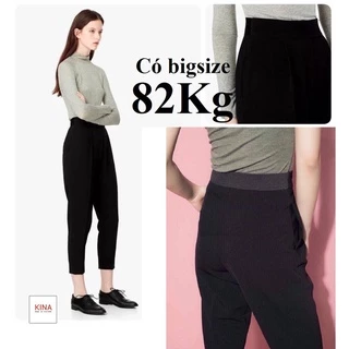 QUẦN TÂY BAGGY LƯNG THUN PHÍA SAU, KHÓA BÊN SƯỜN, màu đen có Bigsize 85Kg