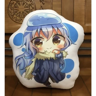 Gối ôm gấu bông in 2 mặt chibi Tensei Shitara Slime Datta Ken Rimuru Tempest M02