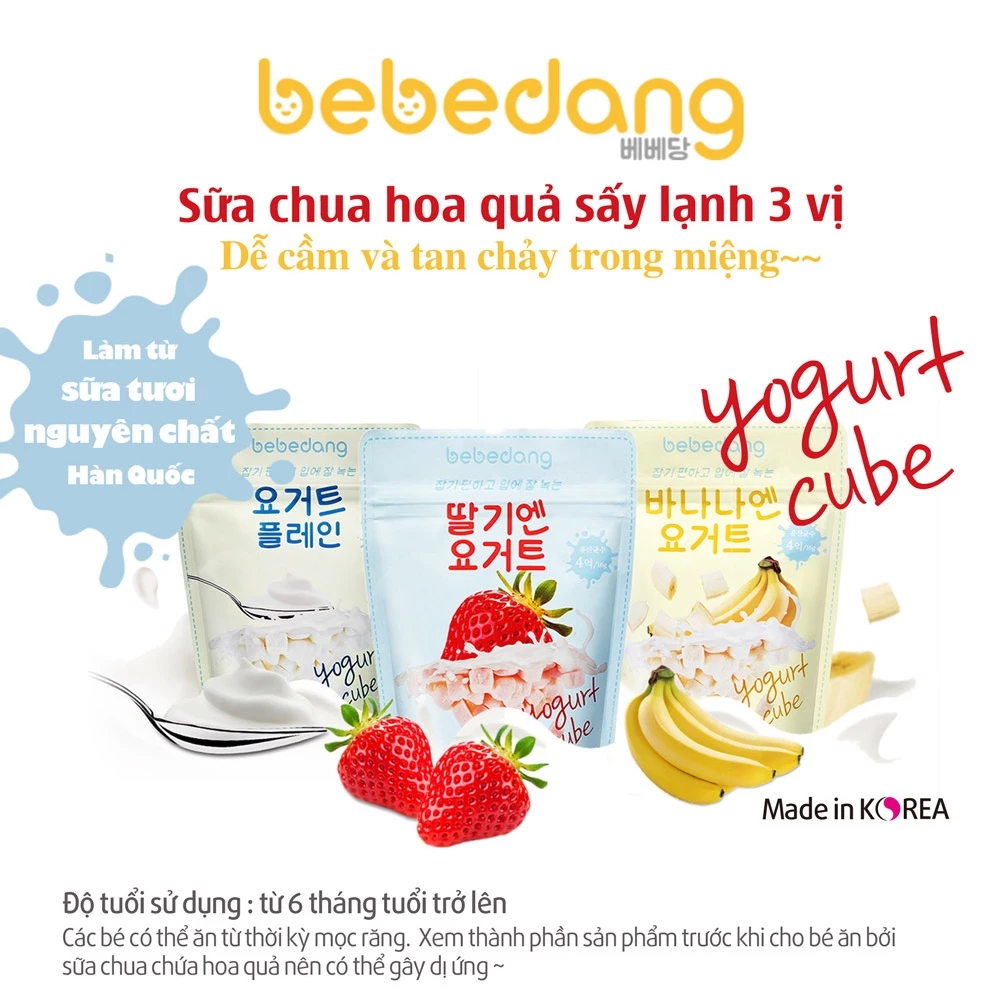 Sữa Chua Sấy Lạnh BEBEDANG Cho Bé 7m+