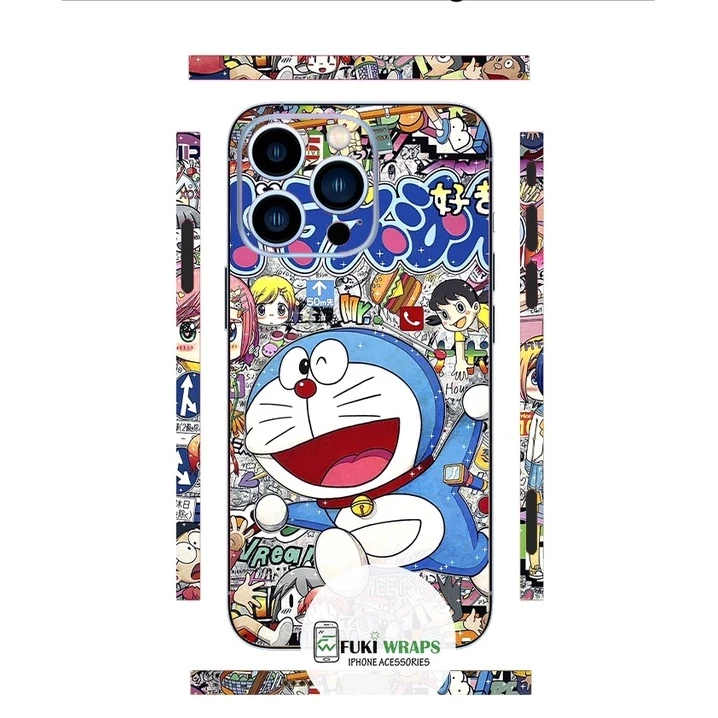 Tấm dán Skin Mặt Sau Doraemon MS02 FULL VIỀN Dành Cho 13prm , 12prm , 11prm , x , xsm , ip11 , ip12 , ip13 - FukiShop