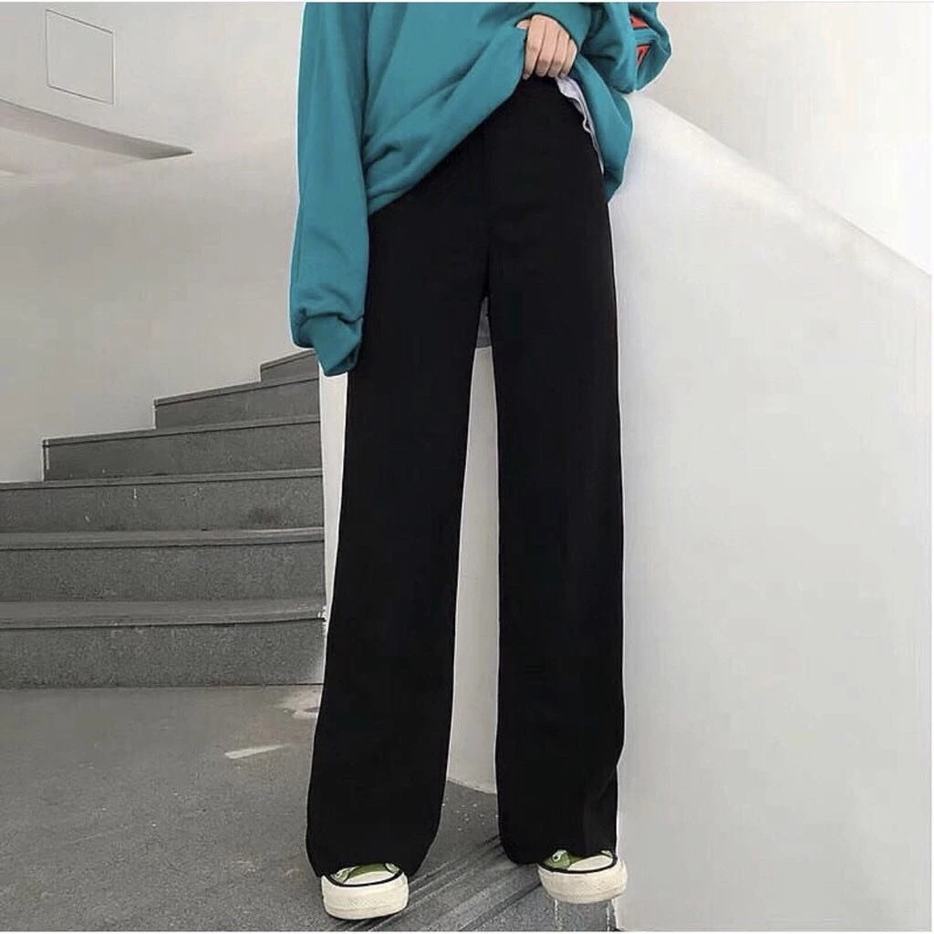 Quần ống xuồng dài, quần culottes ống rộng hack dáng siêu hot