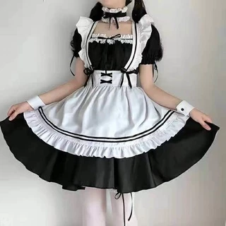 [Có sẵn] Váy Maid Cosplay Full Phụ Kiện Kèm Vớ