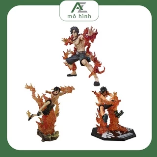 Mô hình One Piece ACE hỏa quyền 2 đầu đế có chữ tên nhân vật, nhiều trạng thái, figure anime one piece trang trí decor