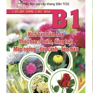 Phân B1 chuyên hoa 30g kích hoa nở sớm, hoa to, nở đồng loạt hiệu quả tốt với hoa hồng, lan, cúc, đào, hoa giấy Longf1