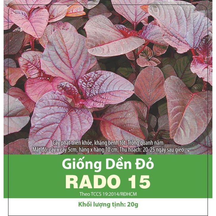 Gói Hạt Giống Rau Dền Đỏ Cao Sản, Dễ Trồng Gói 20gr Giống Mới Chịu Nhiệt 4 Mùa